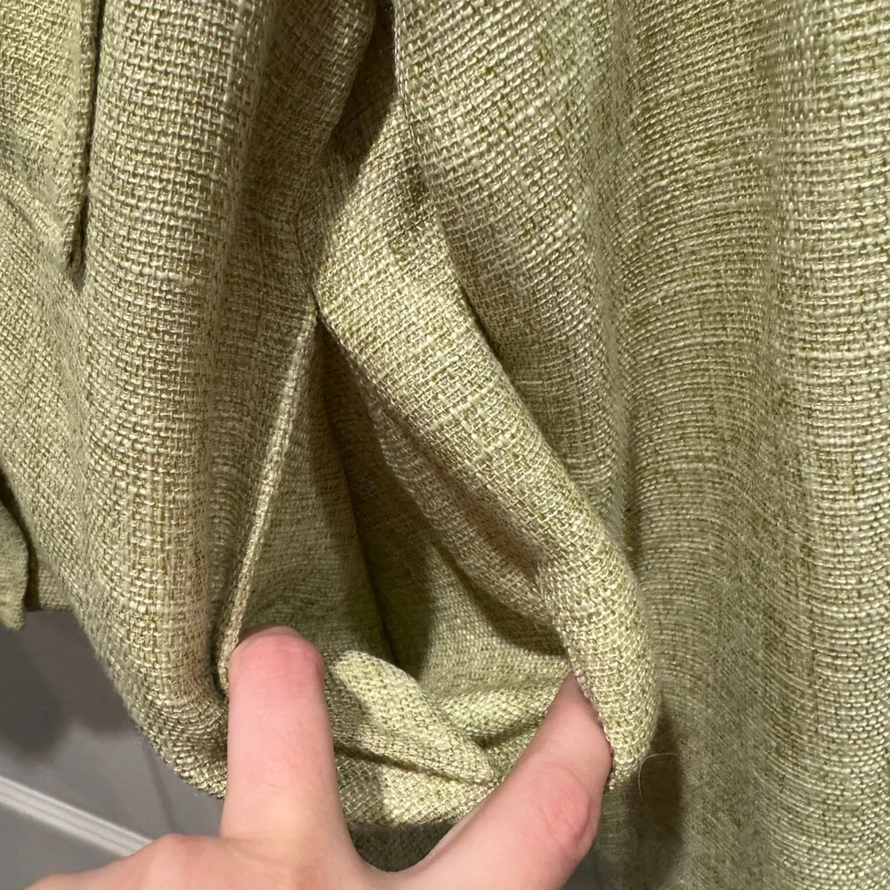 Avec Les Filles Sage Green Boxy Shirt Hoodie Jacket Woven Anthropologie - Picture 8 of 9